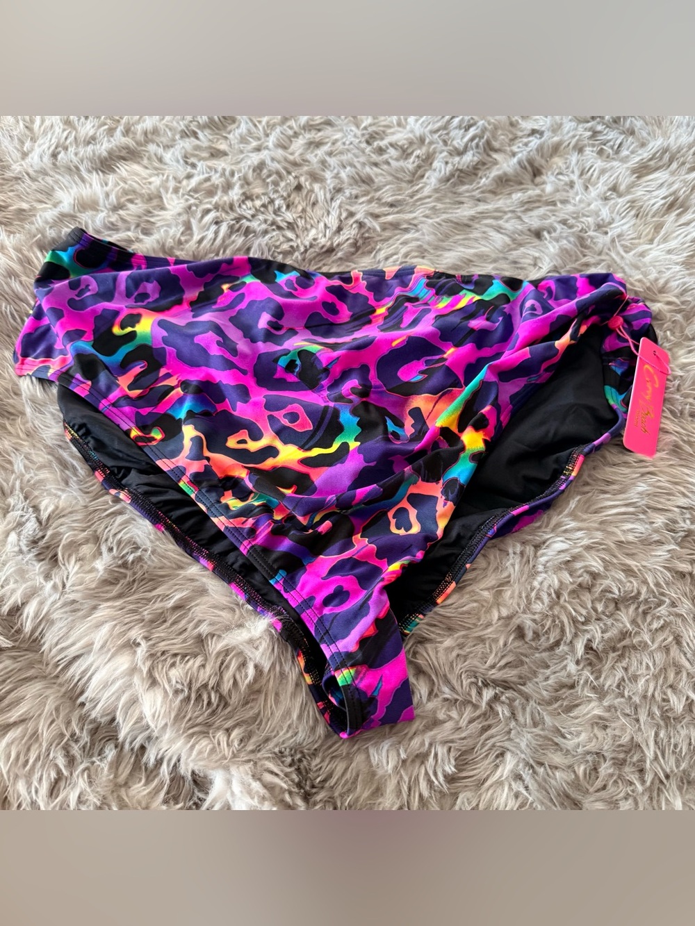 Curvy Beach neon animal high waist bottom 3x